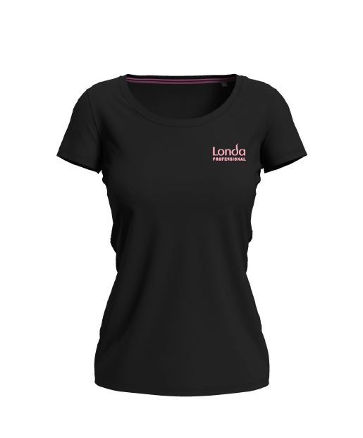 T-shirt czarny damski L z logo Londa