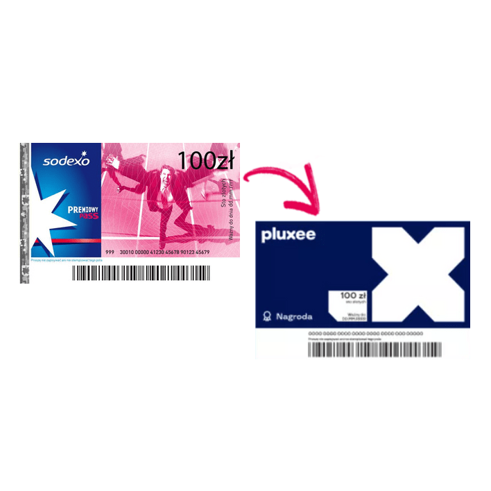 Kupon Pluxee o wartości 100 złotych (daw. Sodexo Premium)
