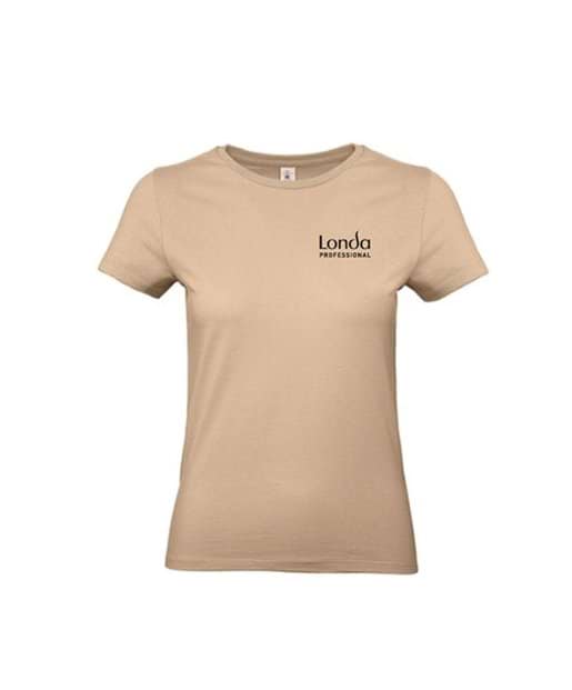 T-shirt damski beżowy S z logo Londa