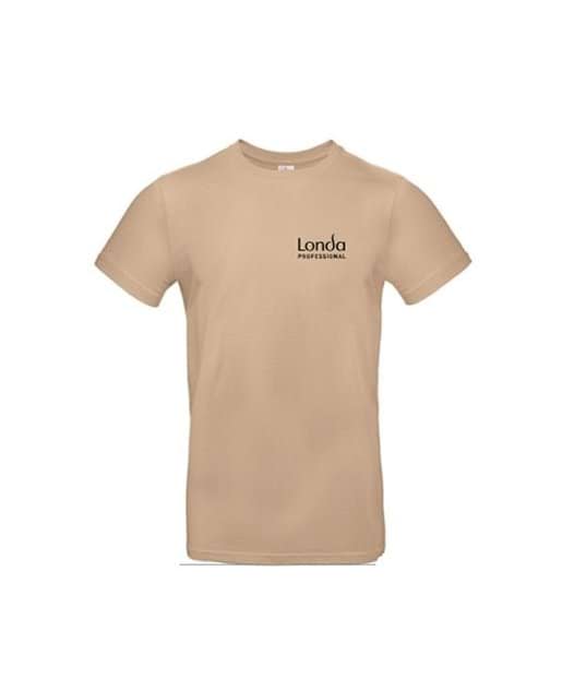 T-shirt męski beżowy L z logo Londa