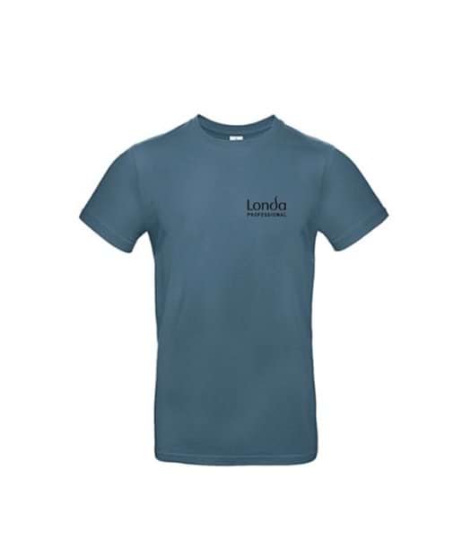 T-shirt męski szaroniebieski L z logo Londa